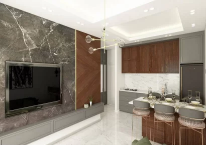Spacious apartments and penthouses in a green location for sale in Kestel in Alanya
