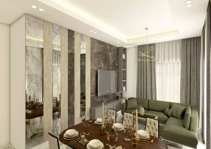 Spacious apartments and penthouses in a green location for sale in Kestel in Alanya