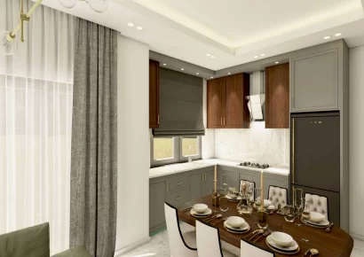 Spacious apartments and penthouses in a green location for sale in Kestel in Alanya