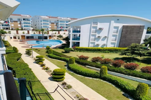 Duplex Penthouse mit Meerblick und 2 Schlafzimmern zum Verkauf in einer Wohnanlage in Side Antalya