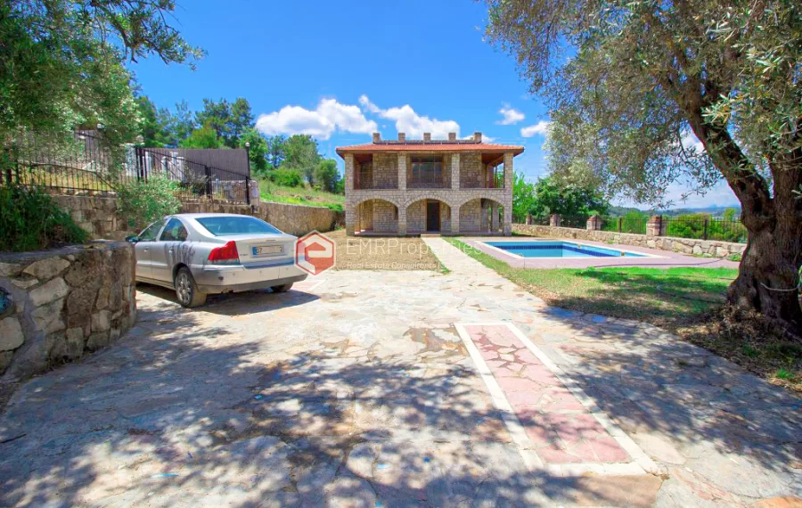Detached stone house for sale in Side Antalya
