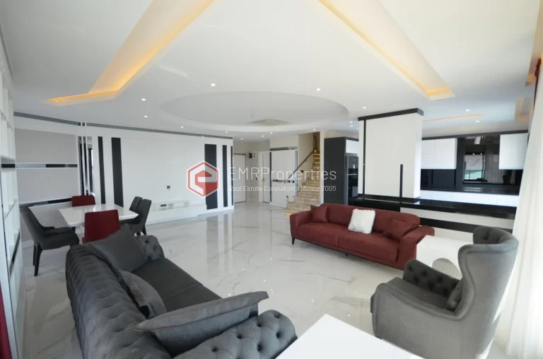 3 Schlafzimmer Premium-Klasse Maisonette Penthouse Wohnung zum Verkauf in Alanya, Kargicak