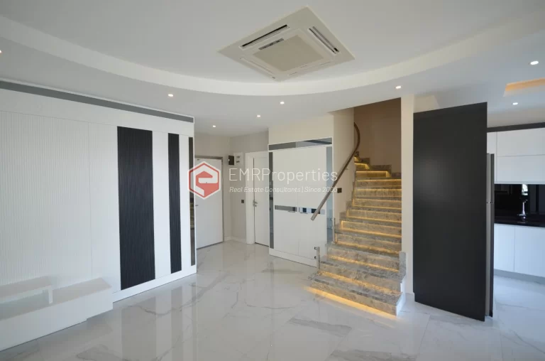3 Schlafzimmer Premium-Klasse Maisonette Penthouse Wohnung zum Verkauf in Alanya, Kargicak