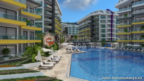 3 Schlafzimmer Premium-Klasse Maisonette Penthouse Wohnung zum Verkauf in Alanya, Kargicak