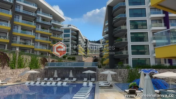 3 Schlafzimmer Premium-Klasse Maisonette Penthouse Wohnung zum Verkauf in Alanya, Kargicak