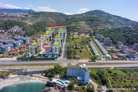 3 Schlafzimmer Premium-Klasse Maisonette Penthouse Wohnung zum Verkauf in Alanya, Kargicak