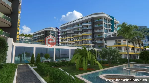 3 Schlafzimmer Premium-Klasse Maisonette Penthouse Wohnung zum Verkauf in Alanya, Kargicak