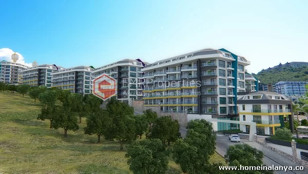 3 Schlafzimmer Premium-Klasse Maisonette Penthouse Wohnung zum Verkauf in Alanya, Kargicak