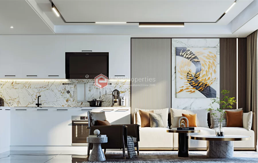 Роскошные апартаменты в Каргыджаке с видом на бассейн