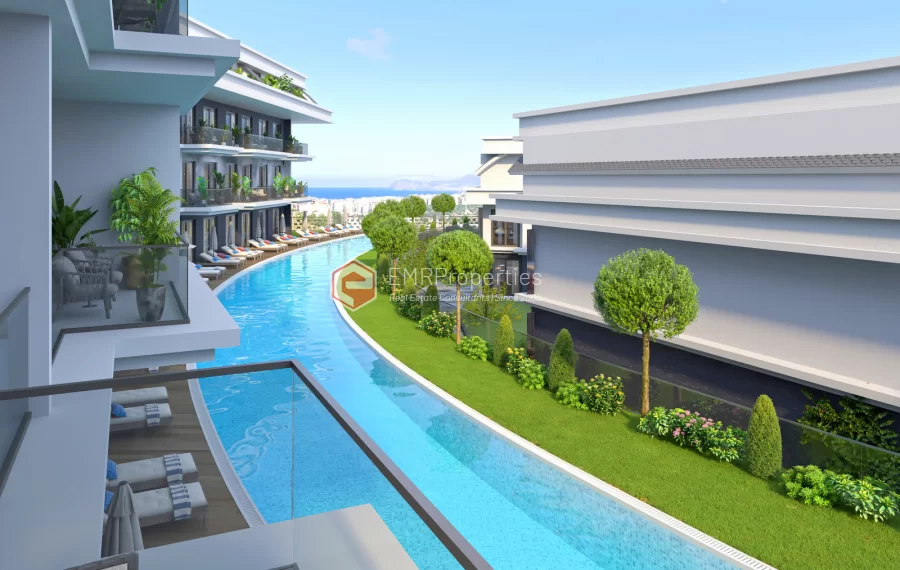 Роскошные апартаменты в Каргыджаке с видом на бассейн