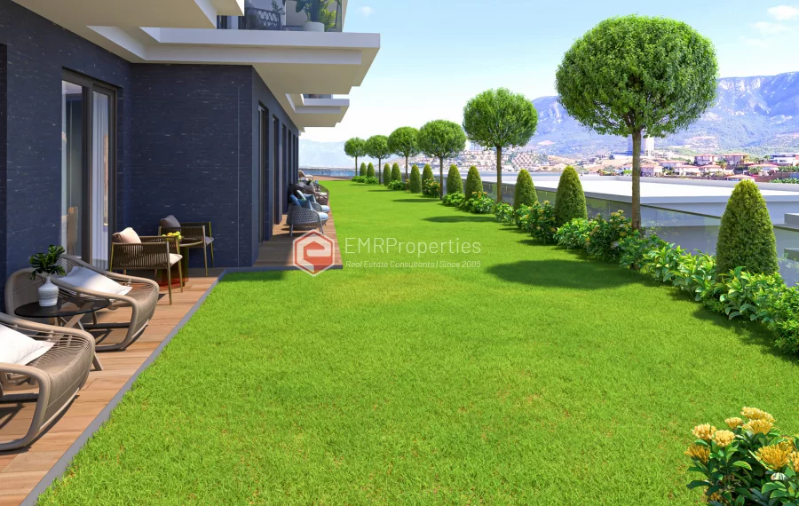 Роскошные апартаменты в Каргыджаке с видом на бассейн