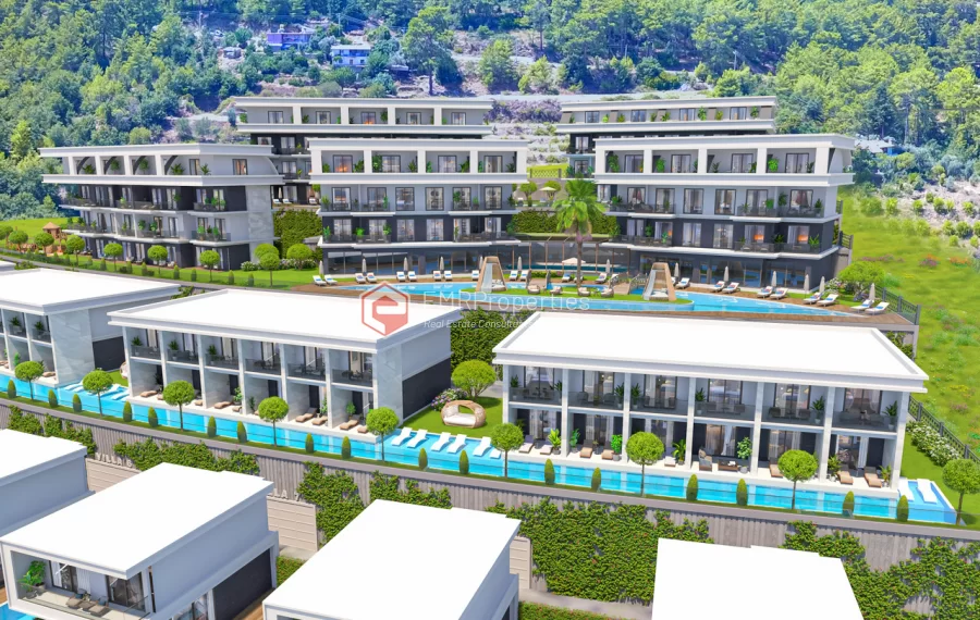 Роскошные апартаменты в Каргыджаке с видом на бассейн