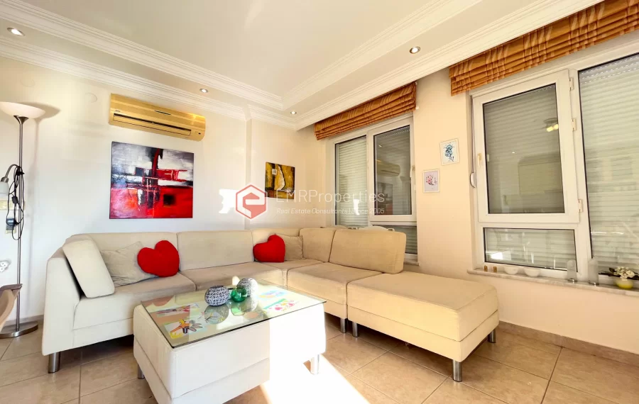 3 Zimmer Wohnung mit Meerblick zum Verkauf im Zentrum von Alanya