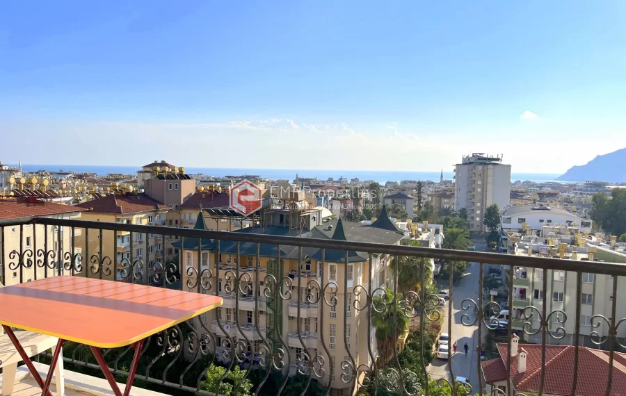 3 Zimmer Wohnung mit Meerblick zum Verkauf im Zentrum von Alanya