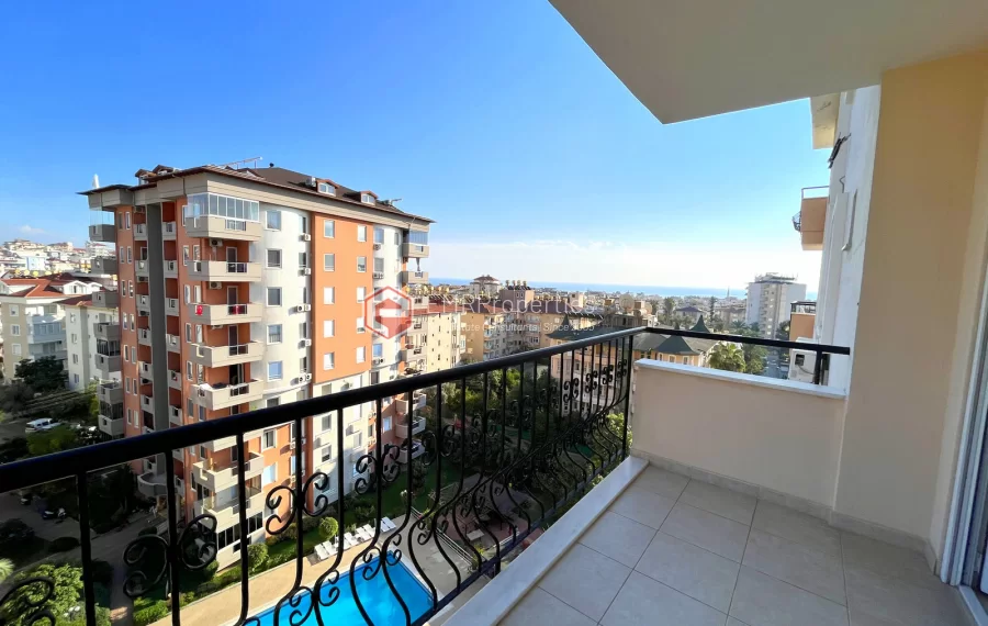 3 Zimmer Wohnung mit Meerblick zum Verkauf im Zentrum von Alanya