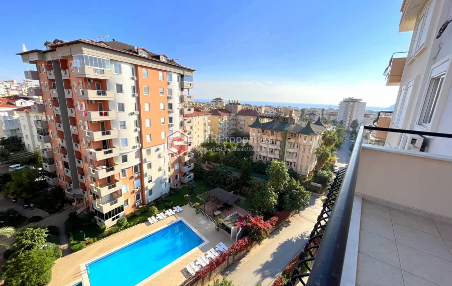 3 Zimmer Wohnung mit Meerblick zum Verkauf im Zentrum von Alanya