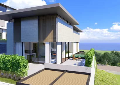 Ultra luxury 5 bedroom triplex villa with sea view for sale in Kargicak