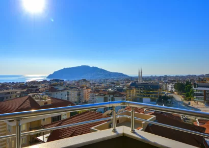 Продается современная 2-комнатная квартира с видом на море и замок в Джикджилли.