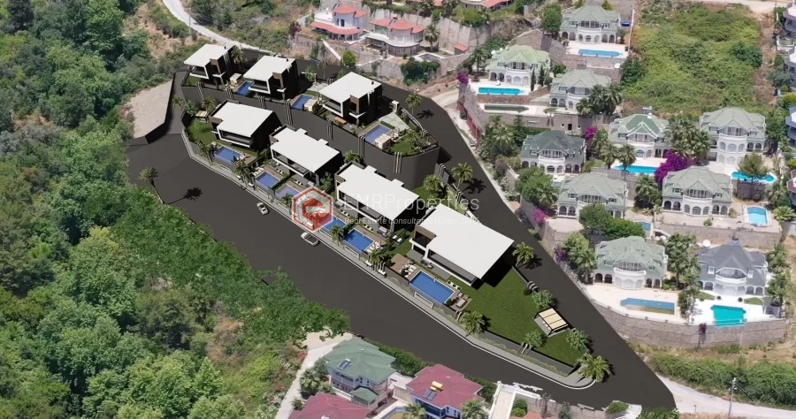 Moderne und ultraluxuriöse Villen mit 3 und 4 Schlafzimmern zum Verkauf in Tepe