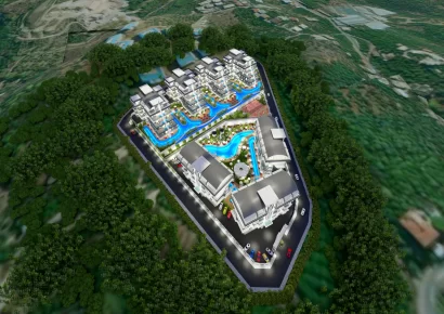  Ultra luxury apartments with rich social areas for sale in Alanya Oba