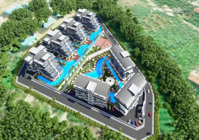  Ultra luxury apartments with rich social areas for sale in Alanya Oba