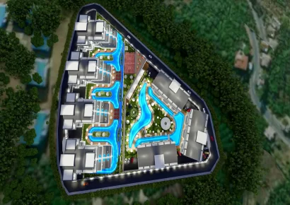  Ultra luxury apartments with rich social areas for sale in Alanya Oba