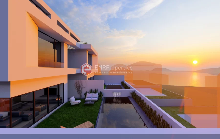 Doppelvillenprojekt zum Verkauf in Kargicak mit dem Konzept des freistehenden Lebens