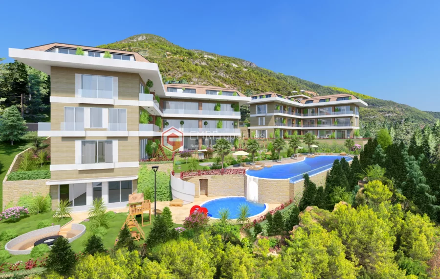 Stanovi posebnog projekta u kompleksu sa pogledom na more u centru Alanje