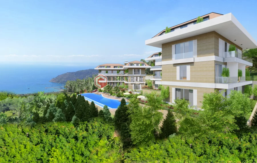 Stanovi posebnog projekta u kompleksu sa pogledom na more u centru Alanje