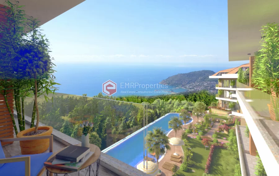 Stanovi posebnog projekta u kompleksu sa pogledom na more u centru Alanje