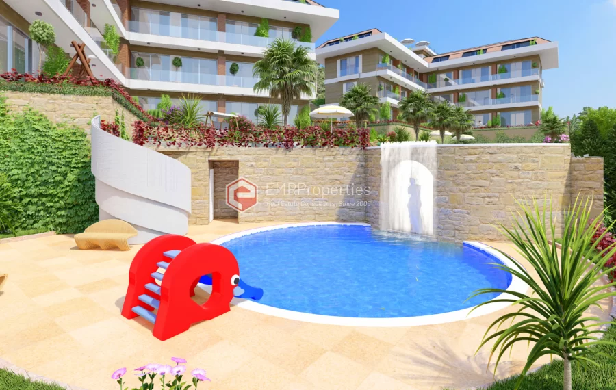 Stanovi posebnog projekta u kompleksu sa pogledom na more u centru Alanje