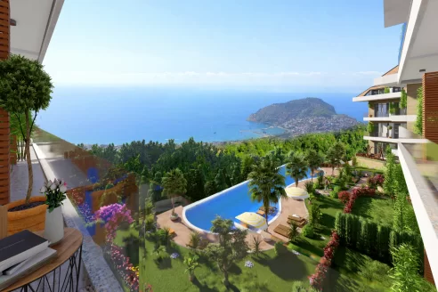 Stanovi posebnog projekta u kompleksu sa pogledom na more u centru Alanje