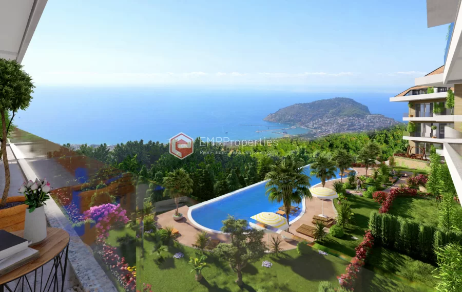 Stanovi posebnog projekta u kompleksu sa pogledom na more u centru Alanje