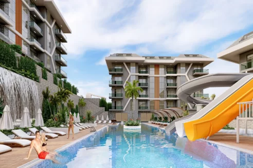 Gorgeous project apartments with shuttle service for sale in Konakli