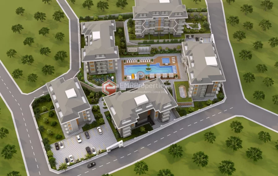 Gorgeous project apartments with shuttle service for sale in Konakli