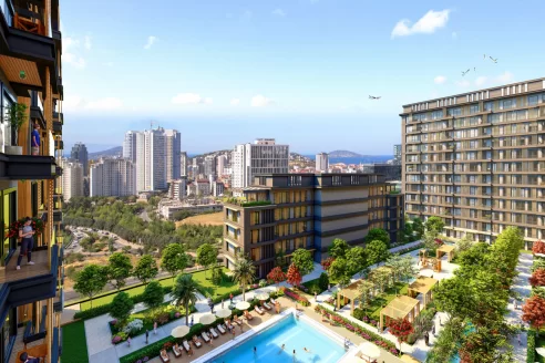 Environmentally friendly project with magnificent sea and islands view in Maltepe