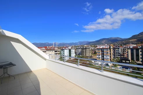 Seafront penthouse duplex with fully furniture for sale in Kestel
