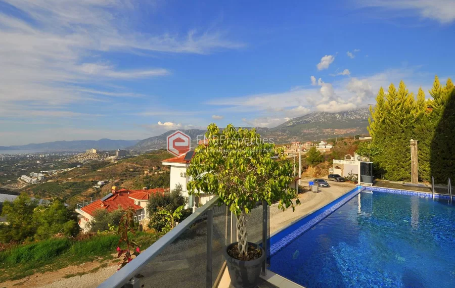 Ultra luxury duplex villa with sea and castle view for sale in Kargicak