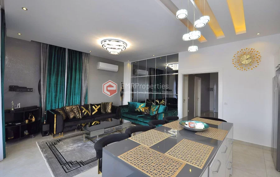 Ultra luxury duplex villa with sea and castle view for sale in Kargicak