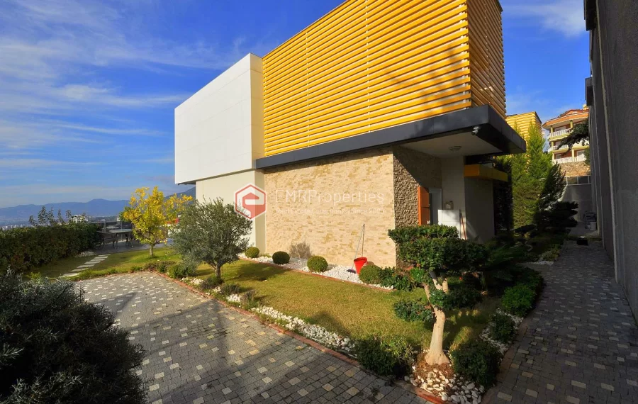 Ultra luxury duplex villa with sea and castle view for sale in Kargicak