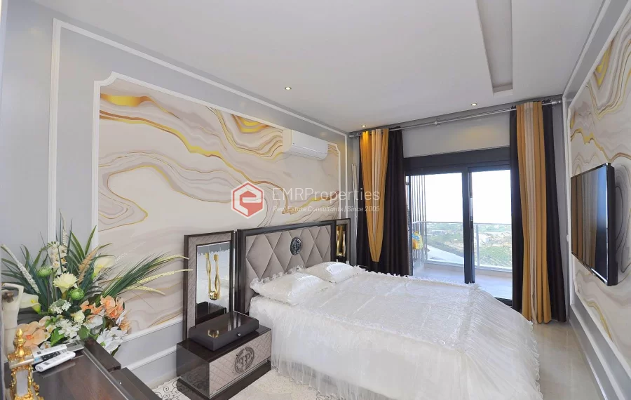 Ultra luxury duplex villa with sea and castle view for sale in Kargicak