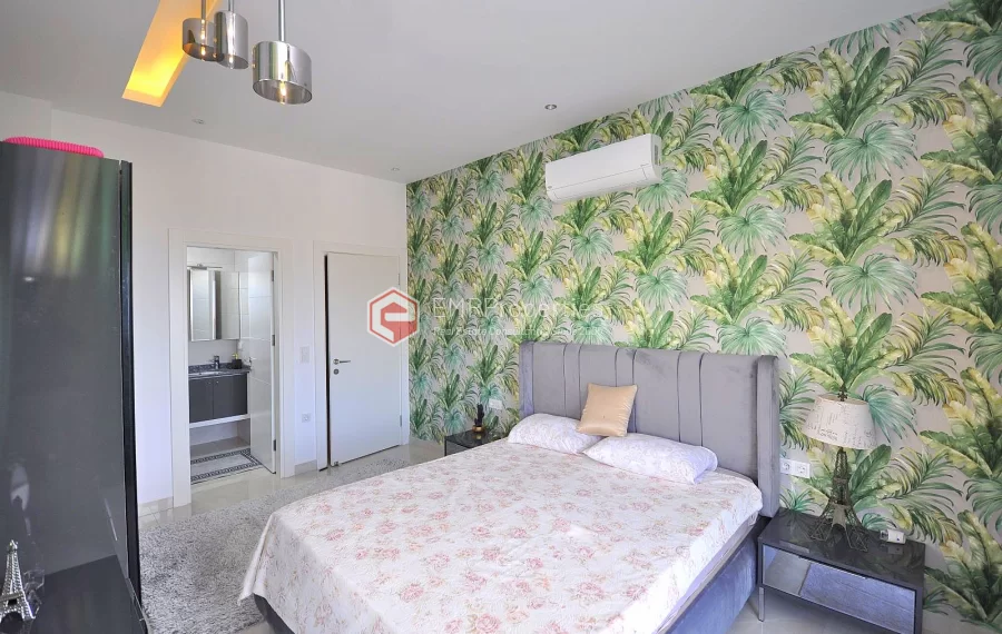 Ultra luxury duplex villa with sea and castle view for sale in Kargicak