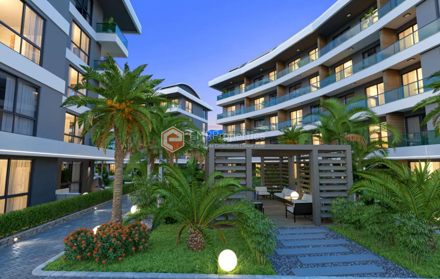 Exklusives Luxusprojekt, in dem sich Grün und Komfort in Alanya treffen