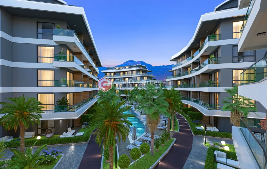 Exklusives Luxusprojekt, in dem sich Grün und Komfort in Alanya treffen