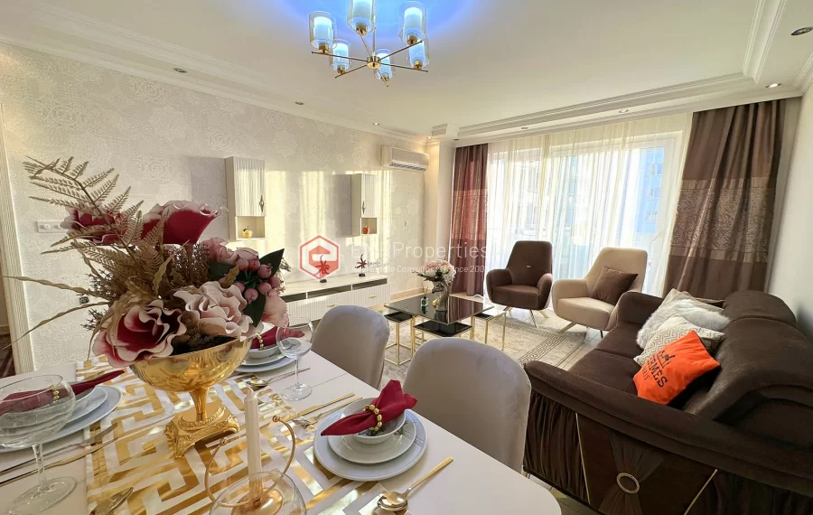 Elegant apartment with furnished for sale in the center of Alanya