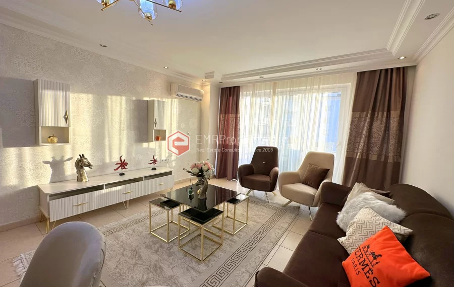 Elegant apartment with furnished for sale in the center of Alanya